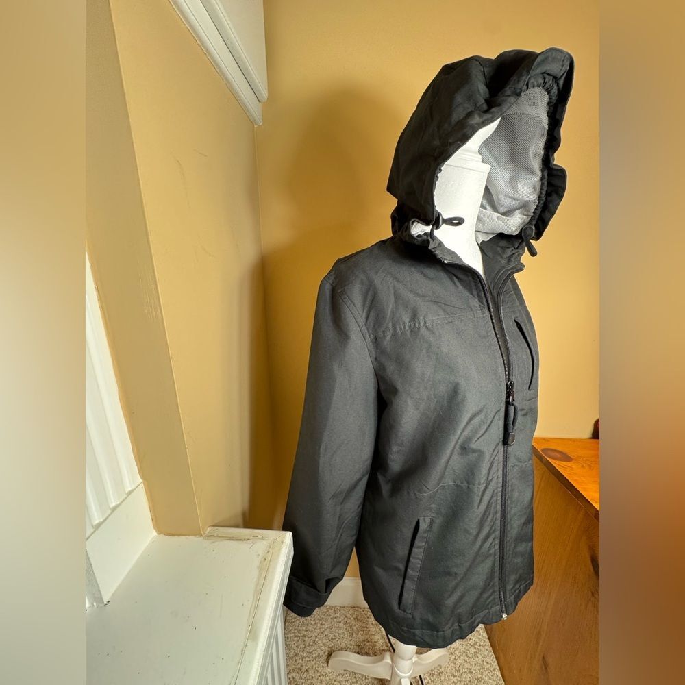 Gap Women’s Hooded Windbreaker Jacket Black Size Small - Picture 4 of 9